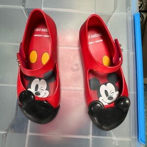 Mini Melissa Red Mickey Mouse Dress Shoes